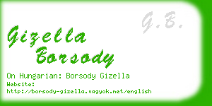 gizella borsody business card